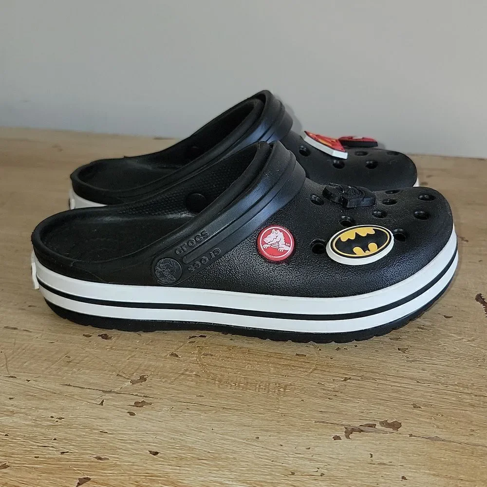 Crocs Crocband Kids Classic Clog Slip On Slides Black Star Wars Size 12
